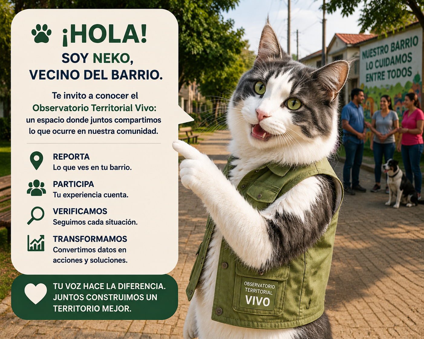 Neko, vecino de Territorio Vivo, invita a conocer el Observatorio Territorial Vivo